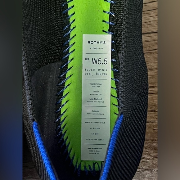 Rothy's The Point II Flats Black 5.5 - Picture 8 of 9